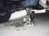 jack rise under the oil pan